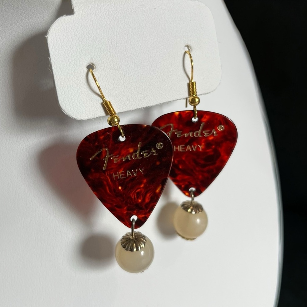 🍭5 for $20🍭 Fender Guitar Pick Drop Earrings CC